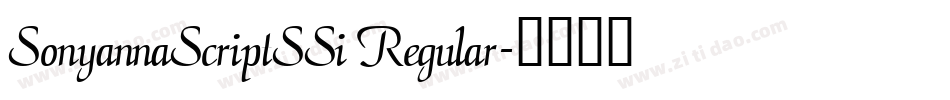SonyannaScriptSSi Regular字体转换